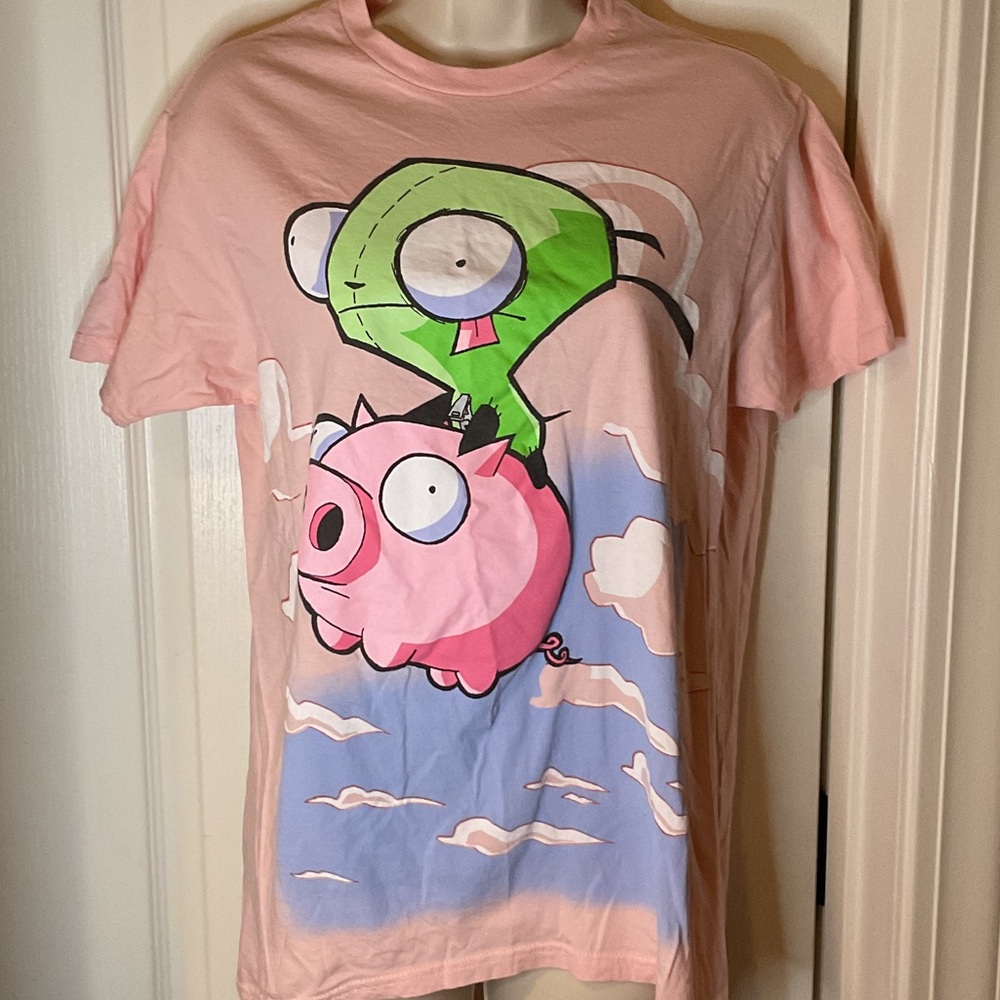 Nickelodeon Pink and Green Cartoon Tee